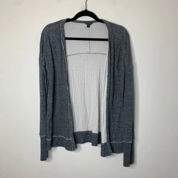 Roots Women's Cardigan Sweater Heathered Open front Buttons Cotton y2k 2000s S - Picture 5 of 9